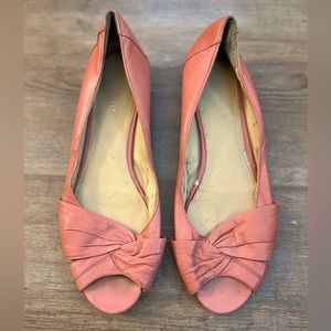 NIne West pink peep toe flats 12M